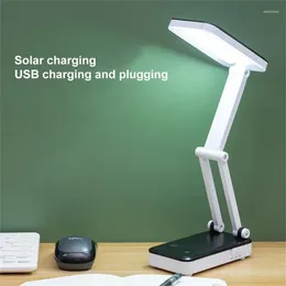 Table Lamps Portable Reading Led Night Light Solar Battery Home Accessories Charge Lamp Household Usb Desk Tools