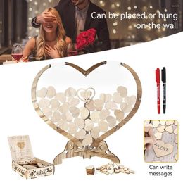 Party Supplies Personalised Wedding Gift Guest Book Alternative Bride And Groom With Hearts Tree Rustic Drop Box Guestbook Wood Frame