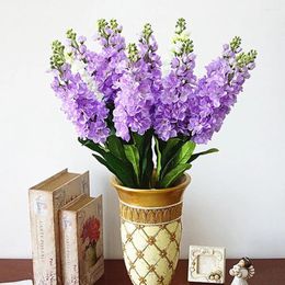 Decorative Flowers 1Pc Artificial Flower Fake Violet-Flower Branch Pography Prop Wedding Party Baby Shower Christmas Home Decor 80cm