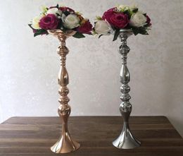 Candle Holders 60 CM24quot Metal Candlestick Flower Vase Table Centrepiece Event Rack Floor Road Lead Wedding Decor9506879