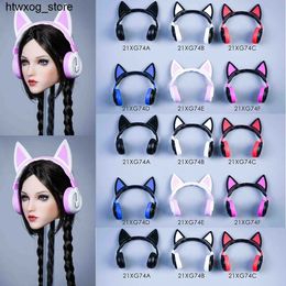 Headphones Earphones Vstoys 21Xg74 1/6 Headset Earphone Wireless Headphones Fashion Street Cat Ear Game Gift Fit 12 Action Figure Model S24514 S24514