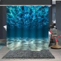 Shower Curtains Underwater World 3D Digital Printing Production Home Waterproof Curtain Polyester Fabric