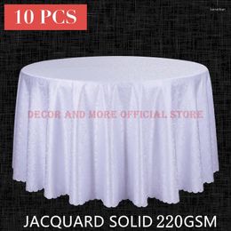 Table Cloth 10PCS Decor Poly Jacquard Cloths Round Wedding El Tablecloth Dining Square Linens White Red Cover Wholesale