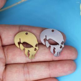 Pendant Necklaces 3pcs/lot Skull Charm For Jewellery Making Fit Stainless Steel Bracelet Necklace DIY Crafts Supplier