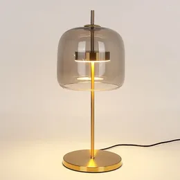 Table Lamps Modern LED Glass Lamp Designer JUBE For Bedroom Parlor Restaurant Home Decor Gold Bedside Light