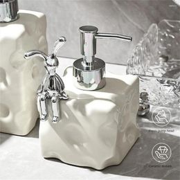 Storage Bottles Home Liquid Soap Dispenser Refillable 400/600ml Hand Laundry Sub Bottling Bathroom Accessories Lotion Bottle Ceramic