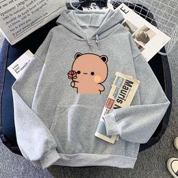 Men's Hoodies Sweatshirts Panda Bear Bubu Dudu Cute Graphic Printed Plus Size Hoodie Men Women Sweatshirts Harajuku Female Long Slve Warm Strtwear T240510