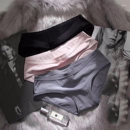 Women's Panties 50S Low Waist Underwear Cotton Breathable Simple Pure Colour Seamless Girl Briefs