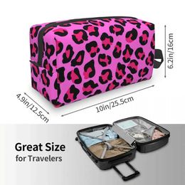 Pencil Bags Leopard Cheetah Seamless Pattern Cosmetic Bag Large Capacity Animal Skin Printing Point Makeup Box Beauty Storage Bag