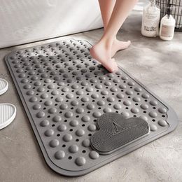 Bath Mats Foot Scrubber Massage Shower Mat Non Slip Bathroom With Suction Cups Drain Holes El Quick Drying Easy Cleaning
