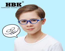 HBK Kids Anti Blue Light Blocking Glasses Children Optical Flexible Frame Eyeglasses Boys Girls Computer Transparent Eyewear 210526931435