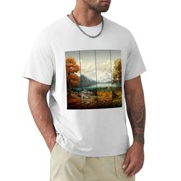 Four Seasons Digital Art T Shirt aesthetic clothes Blouse sweat plus size tops plain black t shirts men 240514