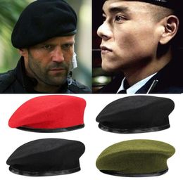 2019 Newest Unisex Breathable Pure Wool Beret Hats Men Women Special Forces Soldiers Death Squads Military Training Camp Hat7646071