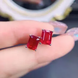 Stud Earrings Classic Ruby Earring For Sale 925 Sterling Silver