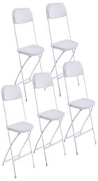 New Plastic Folding Chairs Wedding Party Event Chair Commercial White2909767