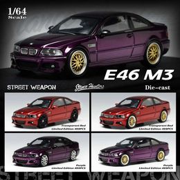 Diecast Model Cars SH Stance Hunters 1/64 alloy die casting simulation car model M3 E46 car running toy decoration T240513