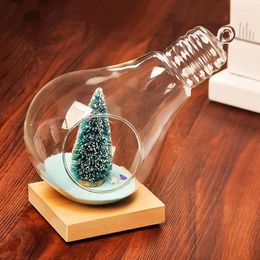 Vases Creative Light Bulb Shape Glass Vase Transparent Hydroponic Flower Plant Container Bottle Terrarium For Home Living Room Decor