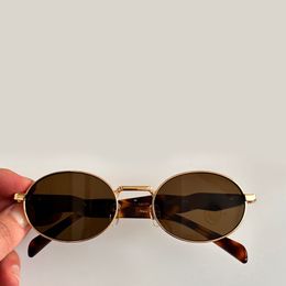 Oval Sunglasses Gold Havana/Brown Smoke Women Men Designer Sunglasses Summer Eyewear Glasses Sunnies Gafas de sol Shades UV400 Protection Eyewear