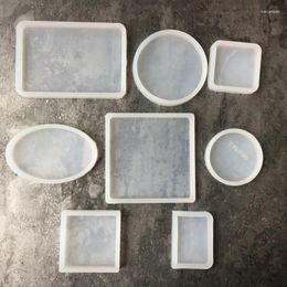 Baking Moulds Rectangle Oval Square Circular Plate Dish Display Resin Mould Making Jewellery Holder Mould Tool DIY Hand Craft