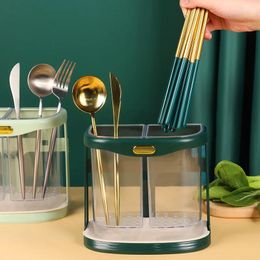 Kitchen Storage Chopsticks Box Household Bucket Drain Drum Wall Hanging Rack Basket