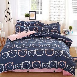 Bedding Sets Home Textile Fashion Pastoral Style 4 Pcs Set Bed Sheet Duvet Cover Pillowcase Cloud Bedlinens 50