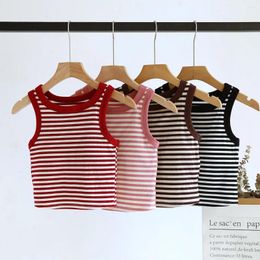 Camisoles & Tanks Summer Women's Pyjamas One Piece Sleepwear Vest Fashion Striped Bottoming Shirt Chest Pad Sleeping Sports Tops