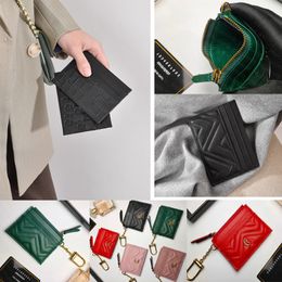 2024 Leather Credit ID Card Holder Purse Womens Luxury Designer Sheepskin Wallet Bags Case Mens Cards Bag Card Holder Outdoor Couple Styles retro Students