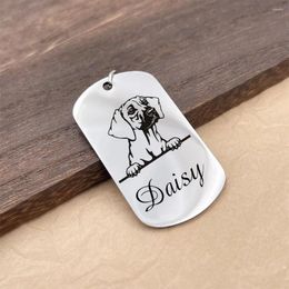 Dog Tag Personalised Name Pet ID Stainless Steel Anti-lost Puppy Accessories Dogs Collar Customised Pets Supplies