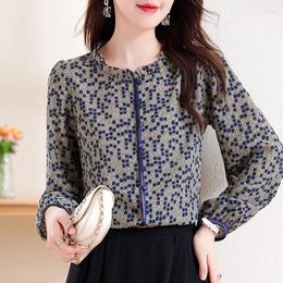Women's Blouses Women Clothing Vintage Printed Blouse Summer Thin Elegant Short Sleeve Shirts Casual Comfortable Loose Tops
