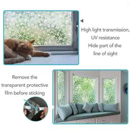 Window Stickers 45cm/90cm 100cm Home Decor Opaque Glass Film Privacy Adhesive For Films Bedroom Glas Flower Pattern
