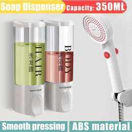 Liquid Soap Dispenser 350ml Manual Wall Mounted Bathroom Washing Hand Sanitizer Family El Shower Gel Accessories