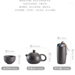 Teaware Sets Outdoor Kung Gift Set Teapot Purple Ceremony Tea Cups Teacup Portable Gaiwan Ceramic Of Fine Travel Sand Fu