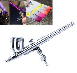 Whole 1pc Dual Action Airbrush Kit Temporary Tattoo Set 02mm Needle Air Brush comperssor body Paint Art Spray Gun Car Nail A3251963