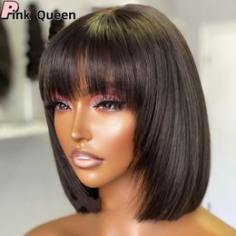Europe America Lace Wigs Brazilian 2X4 Lace Front Wig Short Human Hair Wigs Remy Hair 4*4 Lace Short Bob Straight Wig Wigs for Women Swiss Lace QT Hair
