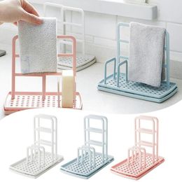 Kitchen Storage Faucet Sink Sponge Rack Stand Plastic Towel Holder Scouring Pad Dishwash Organiser Cloth Drain Basket