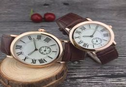 Top Brand Luxury Mens Women Fashion Watches Male Clocks Men039s Quartz Watch Leather Strap Wrist Watch 38mm 33mm6137529