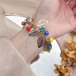 Link Bracelets Bohemian Stackable Bead Women Multilayered Bracelet Pendant Charm Stretch Crystal Bangles Jewelry Accessories