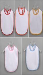 Sublimation Blank Baby Bib DIY Heat Transfer Toddler Burp Cloths Polyester White Baby Feeder Bibs9787408