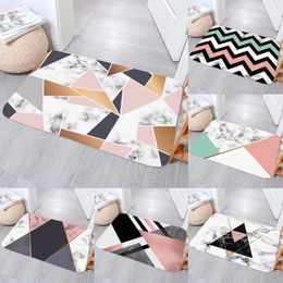 Bath Mats Geometric Marble Luxury Art Modern Bathroom Non Slip Foot Pads Doormat Black Pink Golden Carpet Indoor Waves Floor Rug