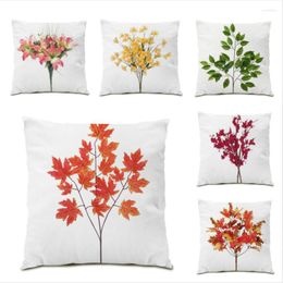 Pillow Polyester Linen Decoration Home Decor Flower Cover 45x45 S Covers Velvet Fabric Decorative E0584