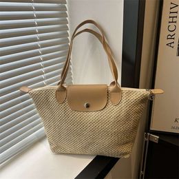 Fashion Handbag 85% Factory Promotion Bun New Classic Handheld Dumpling Single Shoulder Tote Grass Woven Bags s