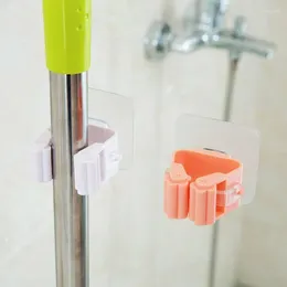 Hooks Bathroom Adhesive Multi-Purpose Wall Mounted Mop Organizer Holder Brush Broom Strong Hanger