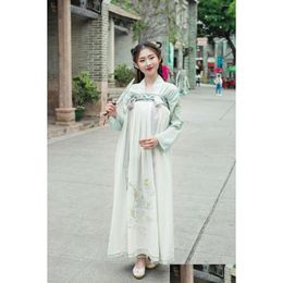 Stage Wear Women Chinese Traditional Hanfu Costume Lady Ancient Tang Dress For Folk Dance Costumes Fairy Princess Cosplay 90 Drop De Dhd2U
