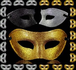 Classic Colour Christmas Party Masks BlackGoldSilver Half Face Celebrity Mask Fashion Costume Mask Festive Decoration 20pcslot S5054200