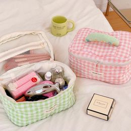 Storage Boxes Large Capacity Makeup Organizer Necessaire Bag Container For Cotton Pads Portable Handbag Basket Of Cosmetics