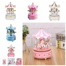 Decorative Figurines Exquisite Design Carousel Music Box Creative Ferris Wheel Ornaments Fantasy Cake Accessories Christmas Holiday Decor