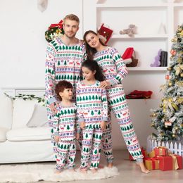 Home Clothing 2024 Family Christmas Matching Pajamas Set Xmas Adult Kids Mother And Daughter Father Son Sleepwear Baby Look Outfits
