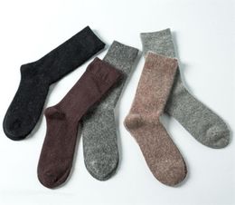 Party Favor 1 Pairs Angora Cashmere Wool Sock Mens Socks Comfortable Warm Pure Color Black8411211
