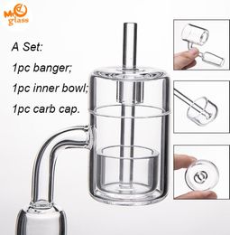 Smoking 3 pcs a setNew Designed Thermal Banger With Hollow Bottom 10mm 14mm 18mm Clear Jointcomes with quartz carb cap6789180