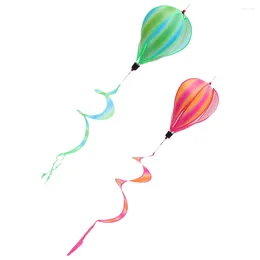 Decorative Figurines 2 Pcs Air Balloon Ornament Pendants Cloth Wind Spinners Yard Pendent The Lid Hanging Decorations Pvc Garden Child